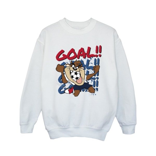 Looney Tunes Girls Taz Goal Goal Goal Sweatshirt 5-6 Years Whit White 5-6 Years
