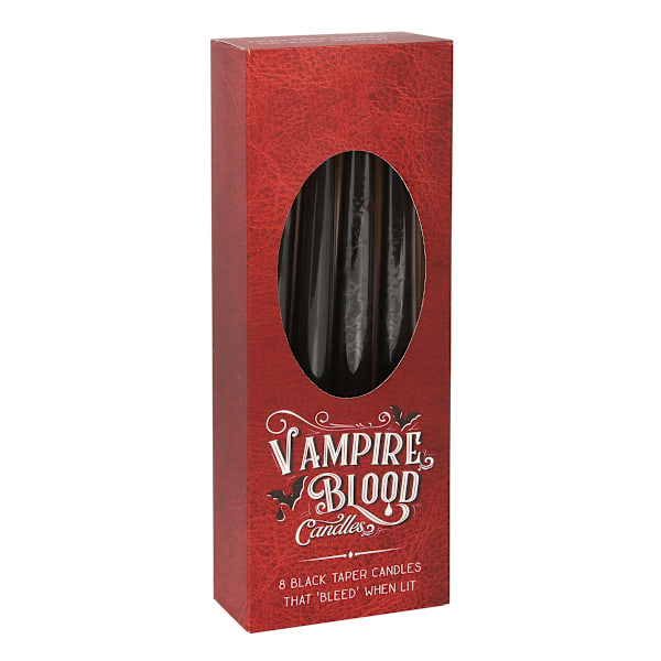 Something Different Vampire Blood Tapered Candles (Pack of 8) O Red/Black One Size