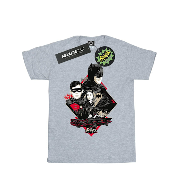 DC Comics Batman TV-serie karaktär skyline T-shirt XL Sp Sports Grey XL