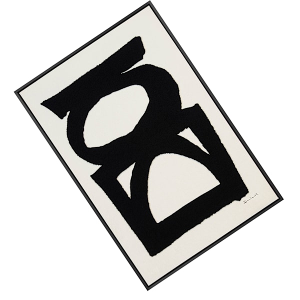 Dan Hobday Abstract II Träinramad Plakett 95cm x 65cm Svart/C Black/Cream 95cm x 65cm