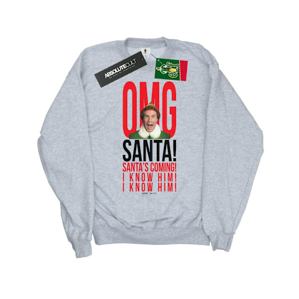 Elf Boys OMG Santa I Know Him Sweatshirt 7-8 år Sports Grey Sports Grey 7-8 Years