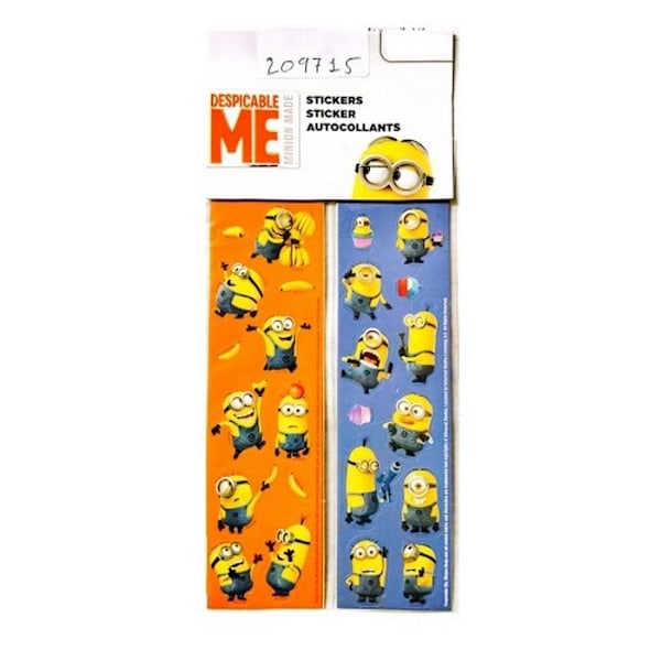 Despicable Me Minions Stickers En Storlek Gul/Blå Yellow/Blue One Size