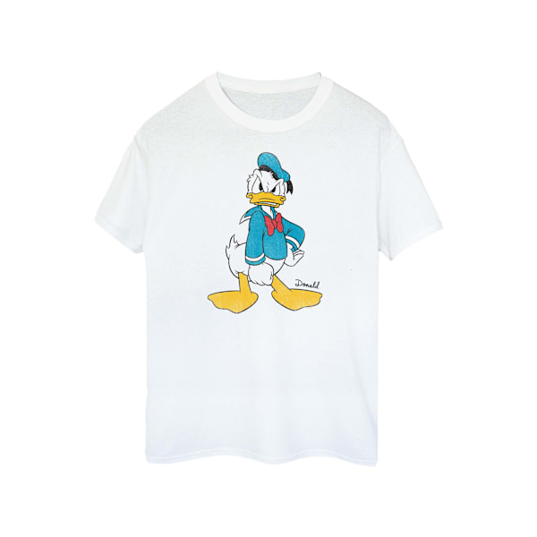Disney Dam/Kvinnor Arg Donald Duck Bomull Boyfriend T-shirt White 3XL