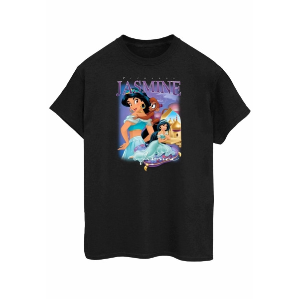 Aladdin Dam/Dam Jasmine Montage T-shirt för pojkvän i bomull Black L