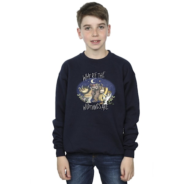 Where The Wild Things Are Pojks Sweatshirt 3-4 År Marinblå Navy Blue 3-4 Years