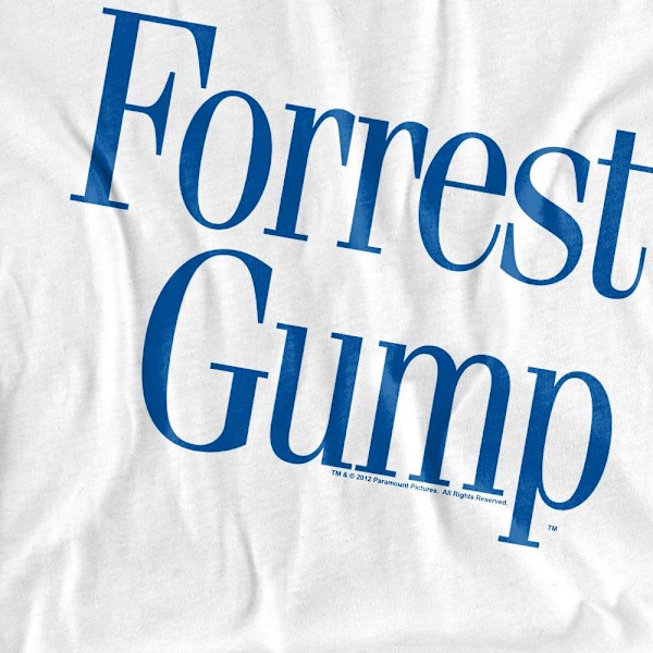 Forrest Gump Herr Logotyp T-Shirt L Vit White L