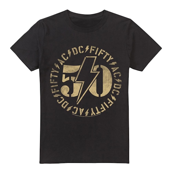 AC/DC Herr 50 Logo T-Shirt 4XL Svart Black 4XL