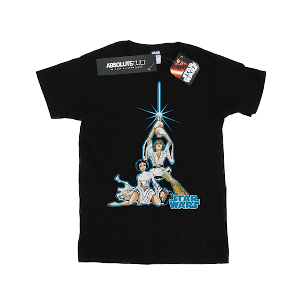 Star Wars Boys Luke och Leia T-shirt 9-11 år Svart Black 9-11 Years