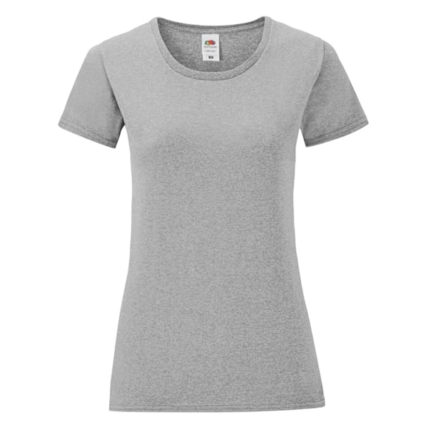 Fruit of the Loom Dam/Damer Iconic Heather T-Shirt L Athlet Athletic Heather Grey L