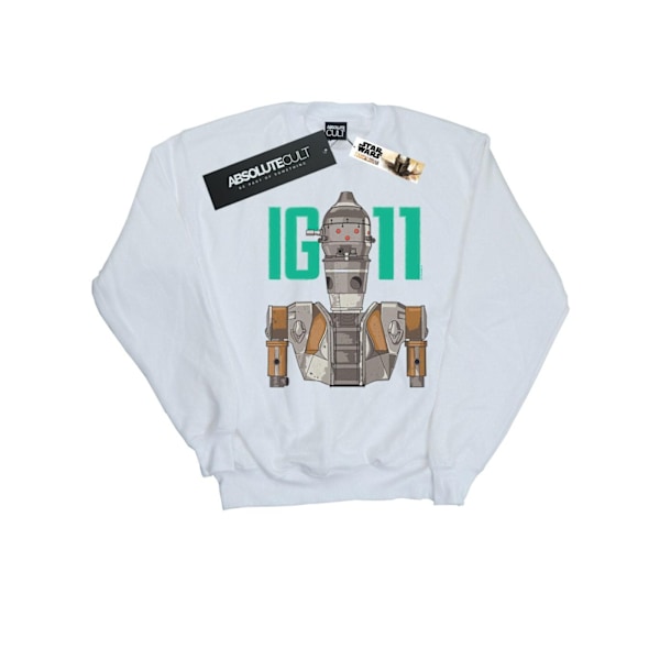 Star Wars Girls The Mandalorian IG-11 Bounty Hunter Sweatshirt White 3-4 Years