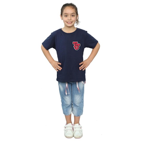 Tom And Jerry Girls Collegiate Logo Bomull T-shirt 5-6 år Na Navy Blue 5-6 Years