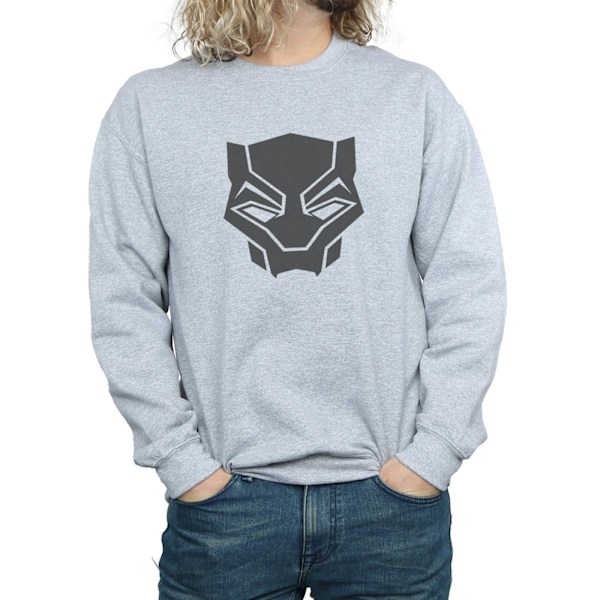 Marvel Herr Svart Panter Svart På Svart Sweatshirt M Sports Grå Sports Grey M