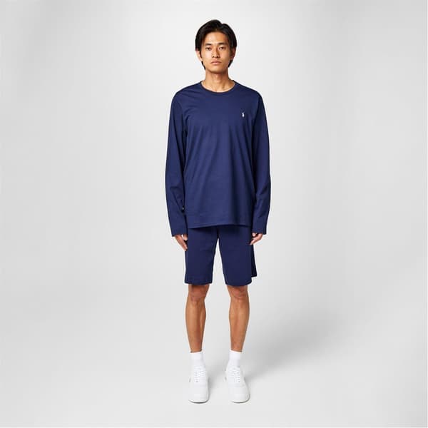 Ralph Lauren Herr Bomull Lounge Topp S Marinblå/Vit Navy/White S