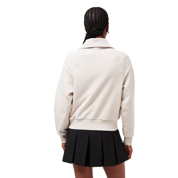 Tommy Hilfiger Dam Curve Classic Script Zip Neck Raglan Oatmilk Heather 10 UK