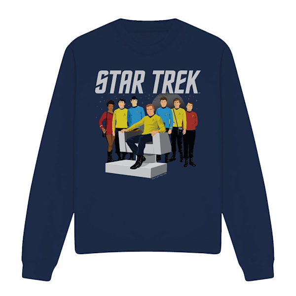 Star Trek Unisex Vuxen Vector Crew Sweatshirt XXL Marinblå Navy XXL