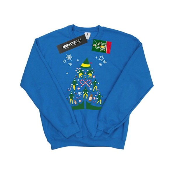 Elf Herr Julgran Sweatshirt M Royal Blue Royal Blue M