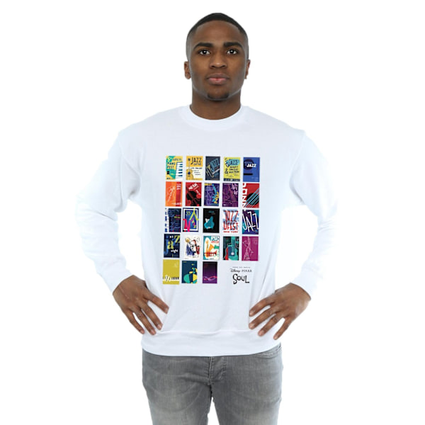 Disney Mens Soul Jazz Poster Wall Sweatshirt 3XL Vit White 3XL