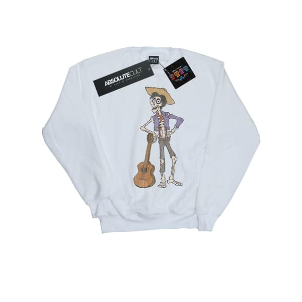 Disney Pojkar Coco Hector Med Gitarr Tröja 9-11 År Vit White 9-11 Years