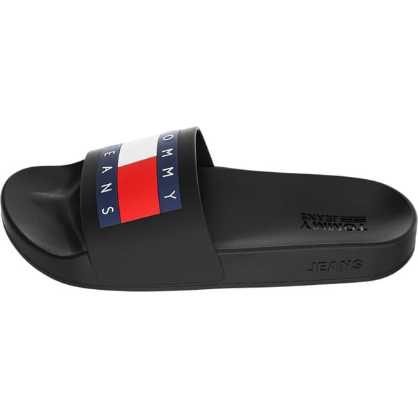 Tommy Jeans Herr Logo Pool Sliders 4 UK Svart Black 4 UK