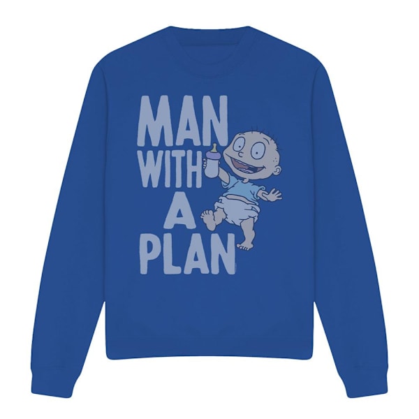 Rugrats Unisex Vuxen Man Med En Plan Sweatshirt S Kungsblå Royal Blue S
