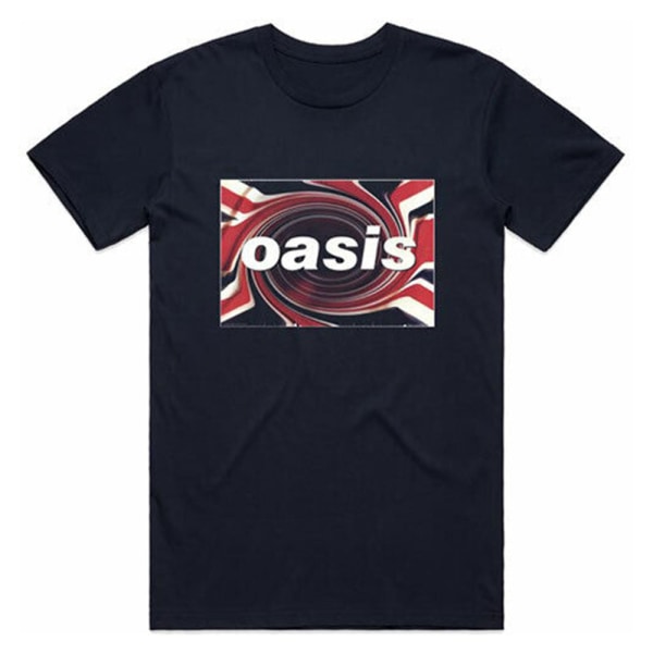 Oasis Unisex Vuxen Union Jack T-shirt XL Marinblå Navy Blue XL