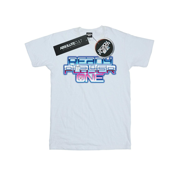 Ready Player One Boys Gradient Logo T-Shirt 12-13 År Vit White 12-13 Years