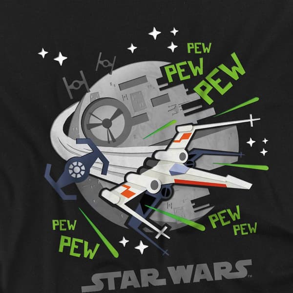 Star Wars Pew Pew X-Wing Fighter-tröja för barn 7-8 år Black 7-8 Years