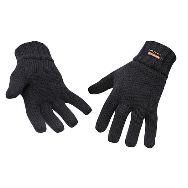 Portwest Stickade Vinterhandskar En Storlek Svart Black One Size