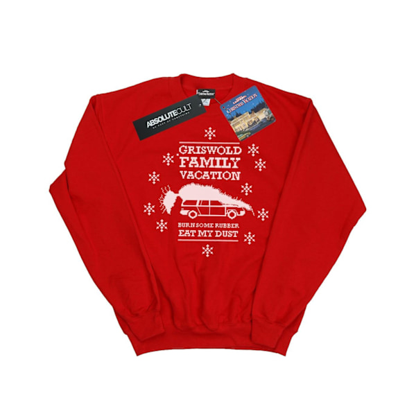 National Lampoon's Christmas Vacation Boys Eat My Dust Sweatshirt Red 12-13 Years