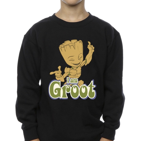Guardians Of The Galaxy Boys Groot Dancing Sweatshirt 5-6 år Black 5-6 Years