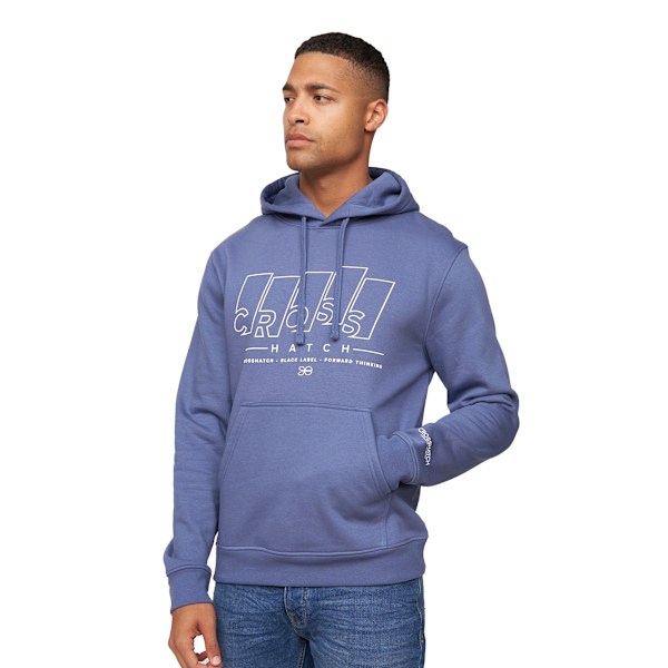 Crosshatch Herr Maxima Hoodie L Denim Blå Denim Blue L