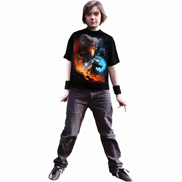 Spiral Direct Barn/Barn Infernal Duel T-shirt 11-12 år Black 11-12 Years