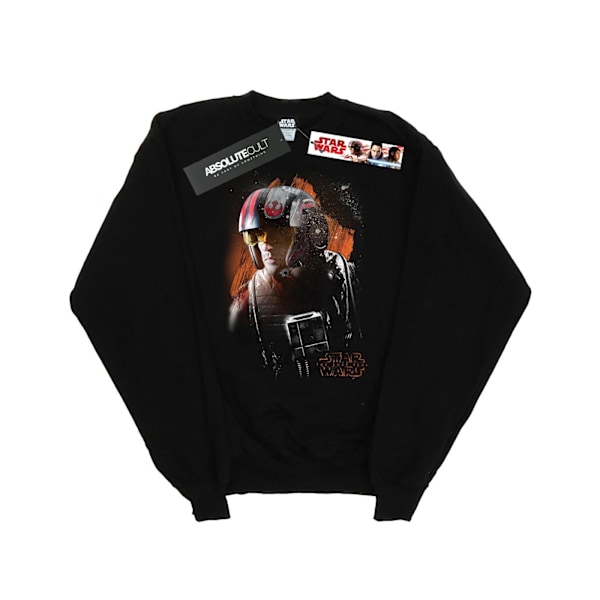 Star Wars The Last Jedi Poe Dameron Borstad Sweatshirt för pojkar 9-11 år Black 9-11 Years