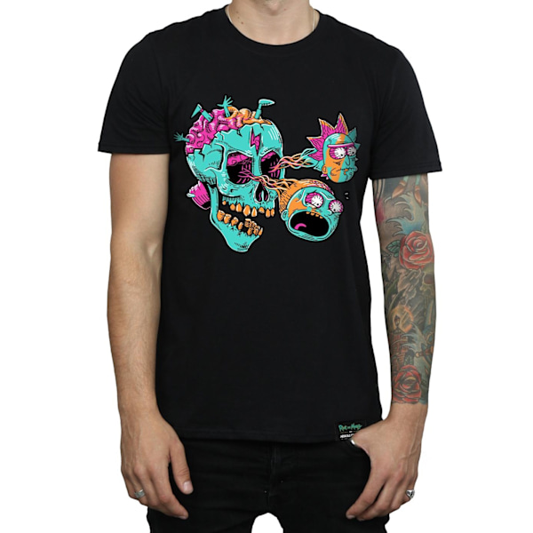 Rick And Morty Herr Eyeball Skull Bomull T-shirt XXL Svart Black XXL