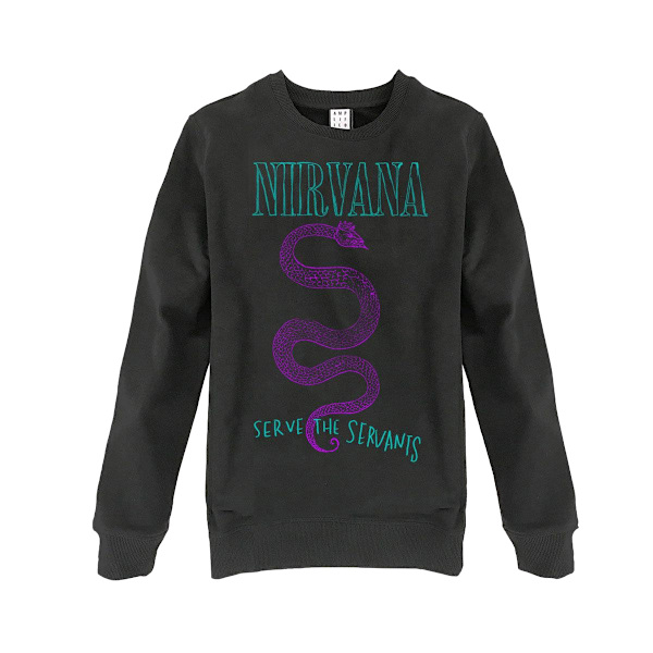 Amplified Unisex Adult Serve The Servants Nirvana Sweatshirt M Charcoal M