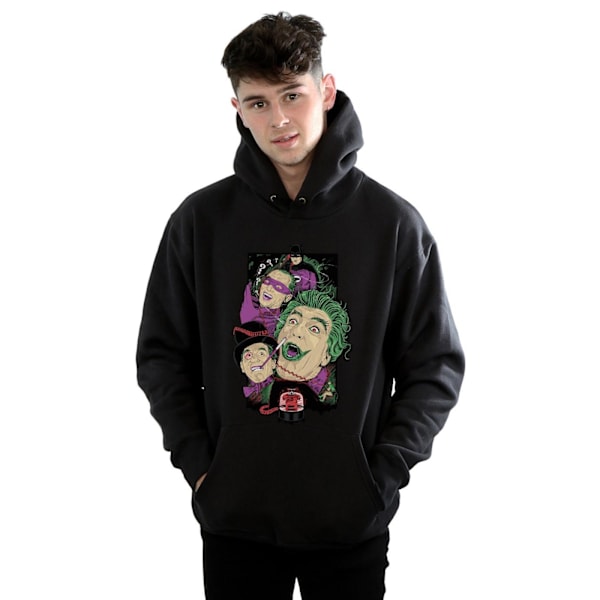 DC Comics Herr Batman TV-serie Rogues Gallery Hoodie L Svart Black L