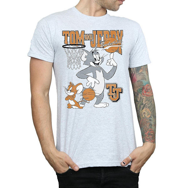 Tom och Jerry Herr Spinning Basketboll T-shirt L Sports Grey Sports Grey L