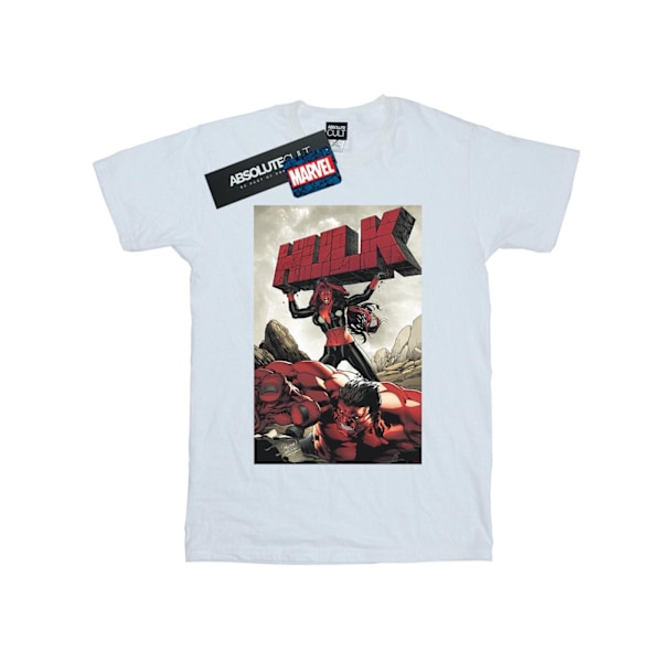 Marvel Girls Red Hulk Cover Bomull T-shirt 12-13 år Vit White 12-13 Years