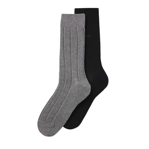 Boss Herr Pinstripe Crew Strumpor (2-pack) 5 UK-8.5 UK Medium G Medium Grey 5 UK-8.5 UK