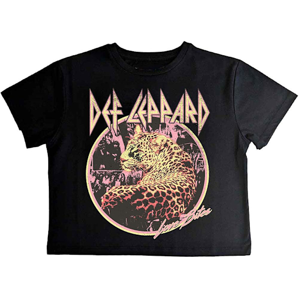 Def Leppard Dam/Dam Love Bites Crop Top XS Svart Black XS