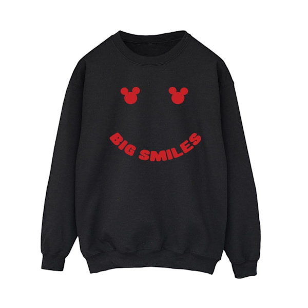 Disney Dam/Kvinnor Mickey Mouse Big Smile Sweatshirt L Svart Black L