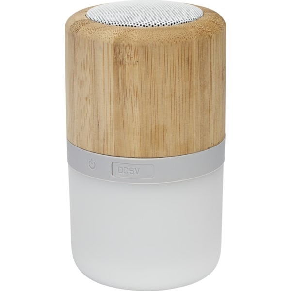 Bullet Aurea Bamboo Light Up Bluetooth-högtalare One Size Brun/Vit Brown/White One Size