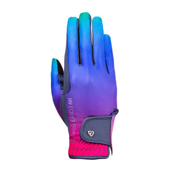 Hy Barn/Barn Ombre Ridhandskar M Marinblå/Vibrerande Rosa Navy/Vibrant Pink M