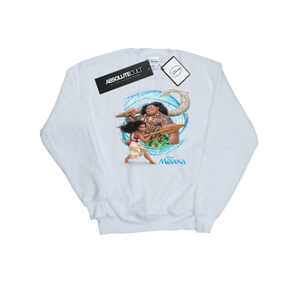 Disney Dam/Kvinnor Moana Och Maui Wave Sweatshirt S Vit White S