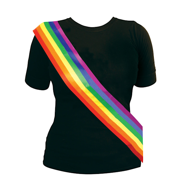 Bristol Novelty Unisex Vuxen Regnbåge Sash En Storlek Regnbåge Rainbow One Size