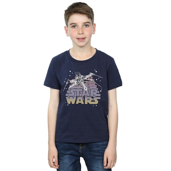 Star Wars Boys X-Wing Starfighter T-shirt 9-11 år Marinblå Navy Blue 9-11 Years