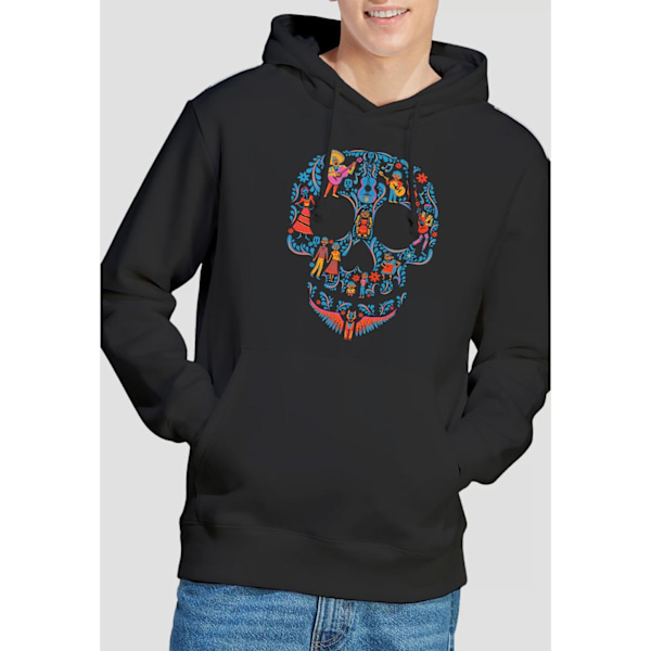 Coco Herrarnas Día de Muertos Rivera Familj Skalle Hoodie L Svart Black L