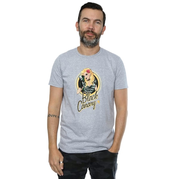 DC Bombshells Herr Svart Kanarie Badge Heather T-Shirt M Heather Heather Grey M