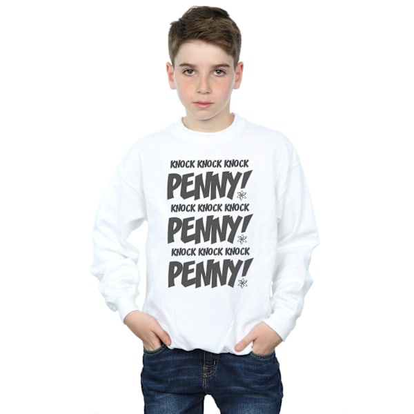 The Big Bang Theory Boys Sheldon Knock Knock Penny Sweatshirt 7 White 7-8 Years