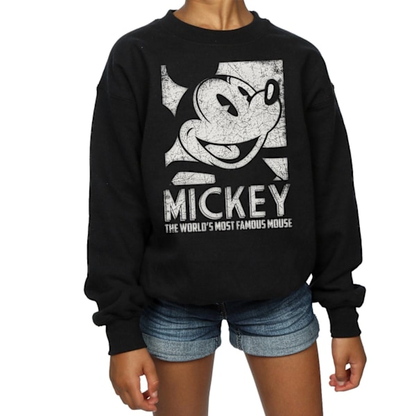 Disney Girls Mickey Mouse Most Famous Sweatshirt 12-13 år Bl Black 12-13 Years